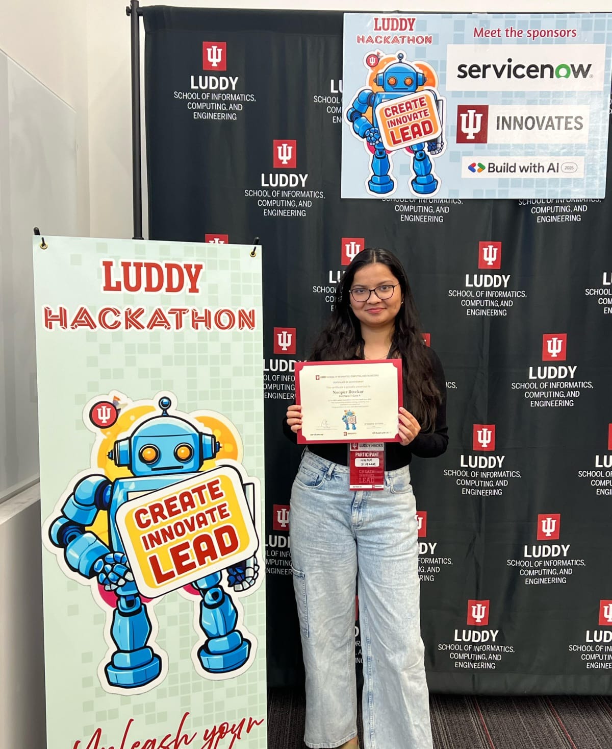 Noopur at Luddy Hackathon